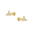 Trendolla Dimand Trilogy Trinity Sleeper Earrings
